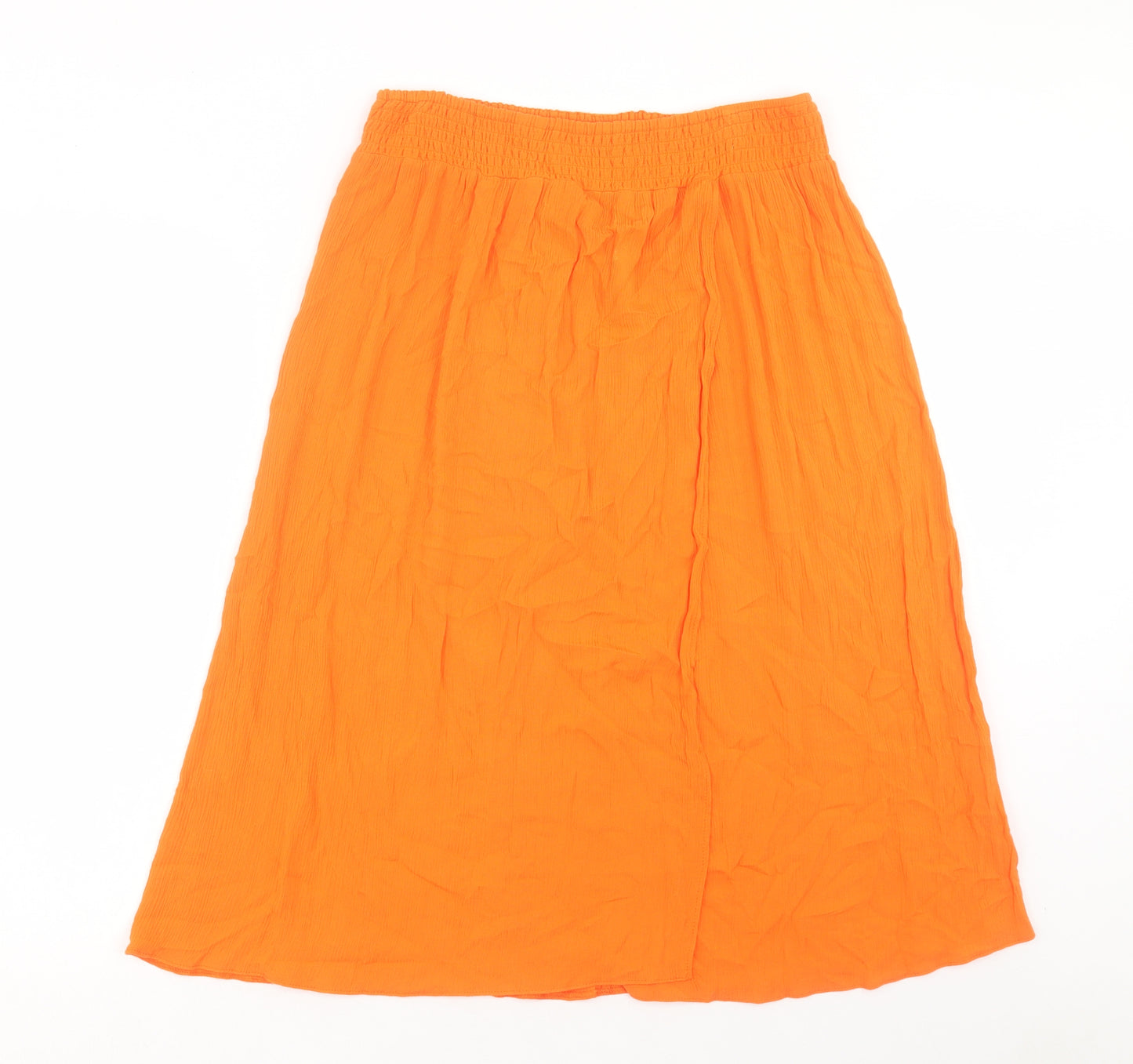 George Womens Orange Viscose A-Line Skirt Size M