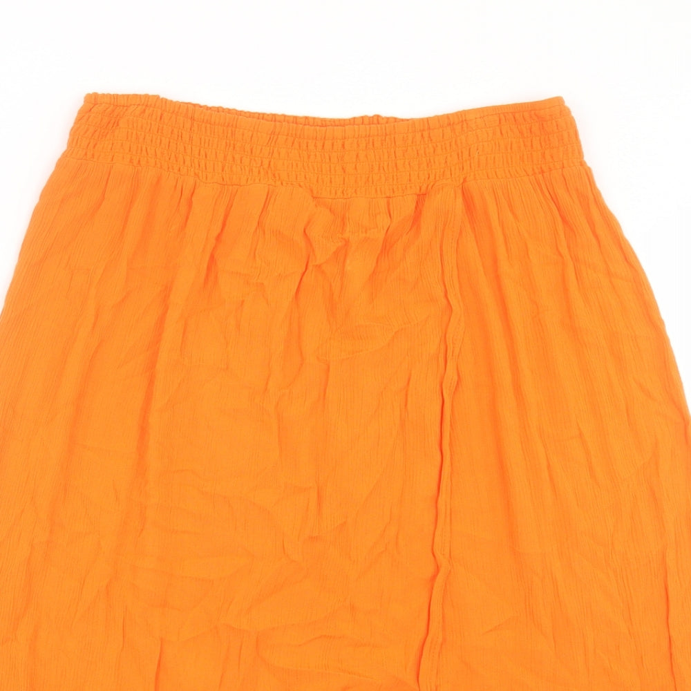 George Womens Orange Viscose A-Line Skirt Size M