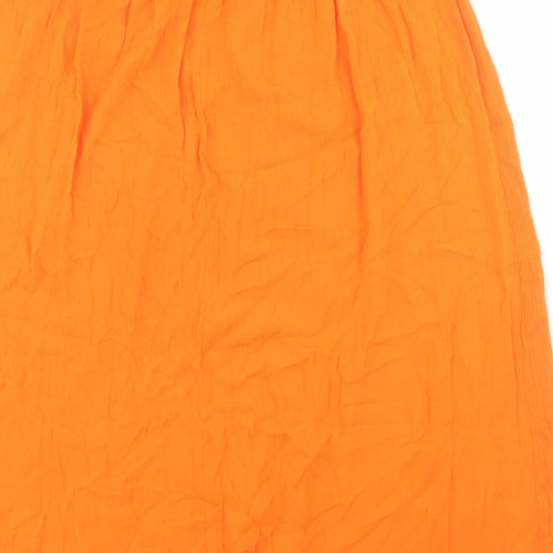 George Womens Orange Viscose A-Line Skirt Size M