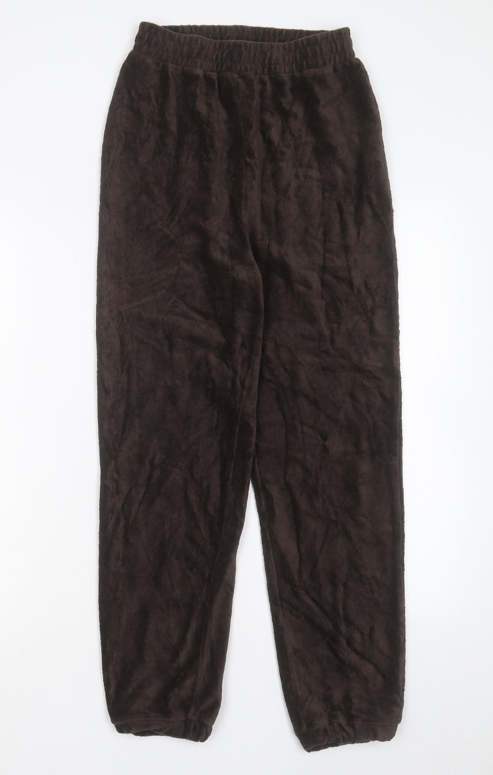 Zara Womens Brown Cotton Trousers Size S L26 in Regular