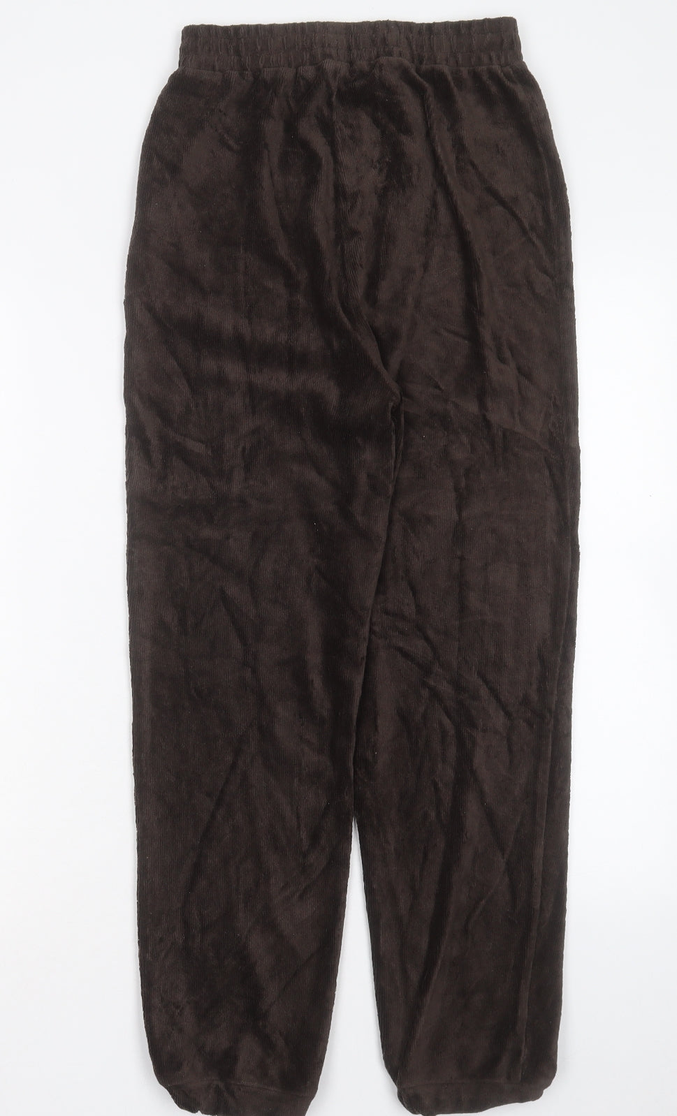 Zara Womens Brown Cotton Trousers Size S L26 in Regular