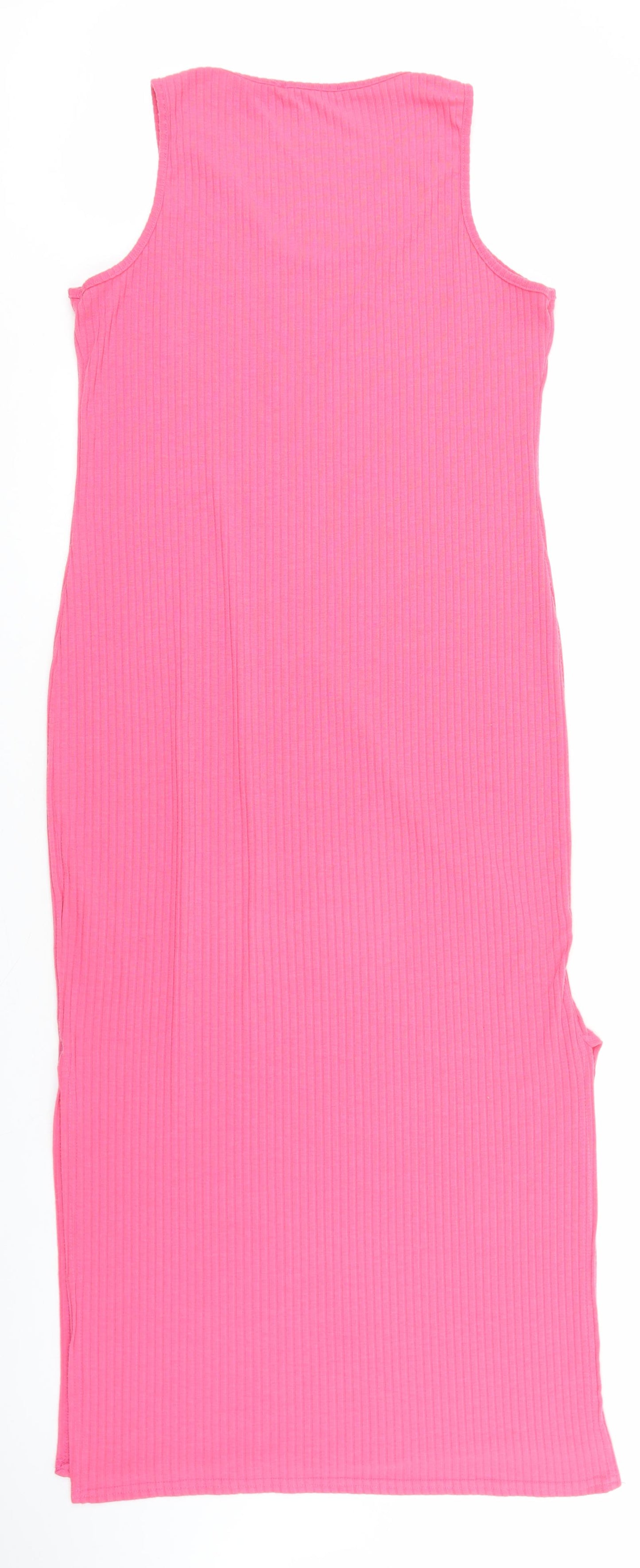 George Womens Pink Polyester Bodycon Size 14 Round Neck Pullover