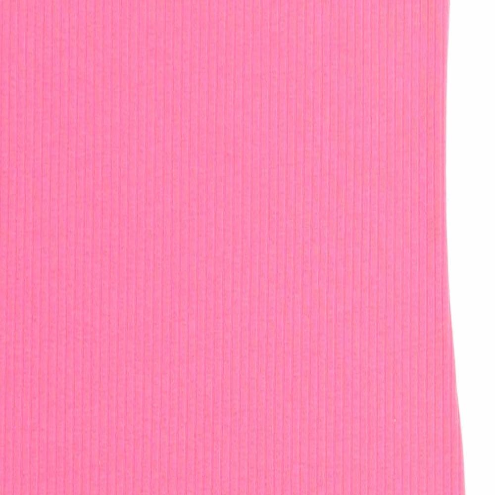 George Womens Pink Polyester Bodycon Size 14 Round Neck Pullover