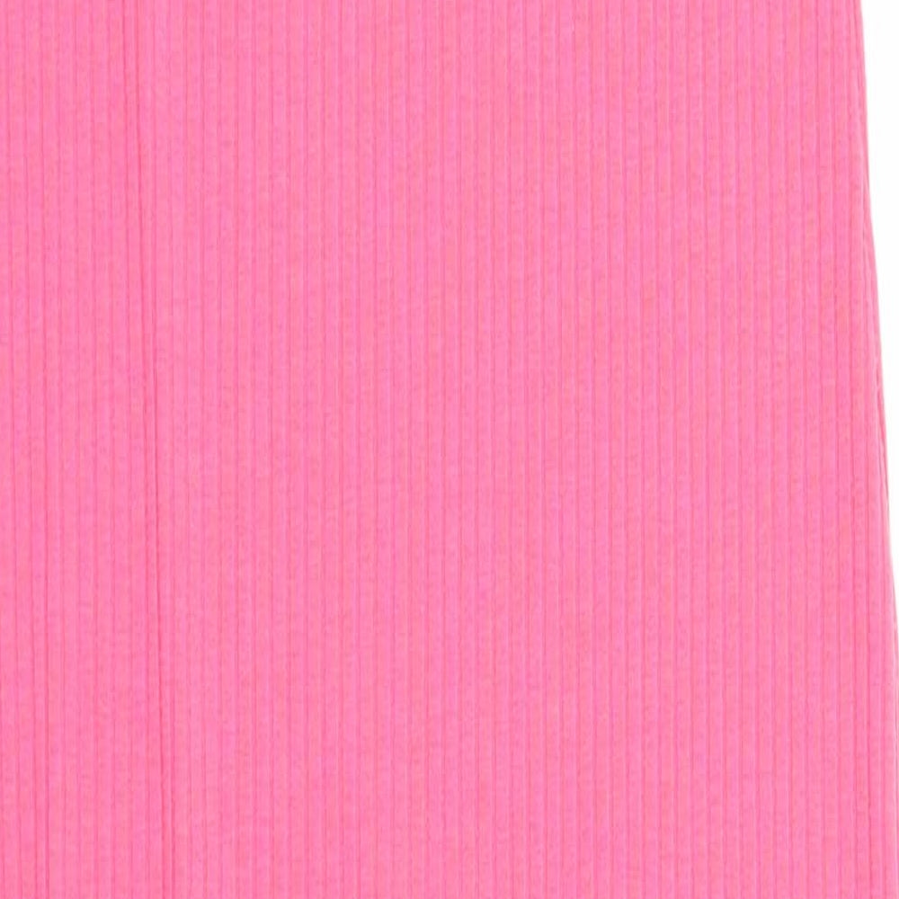 George Womens Pink Polyester Bodycon Size 14 Round Neck Pullover