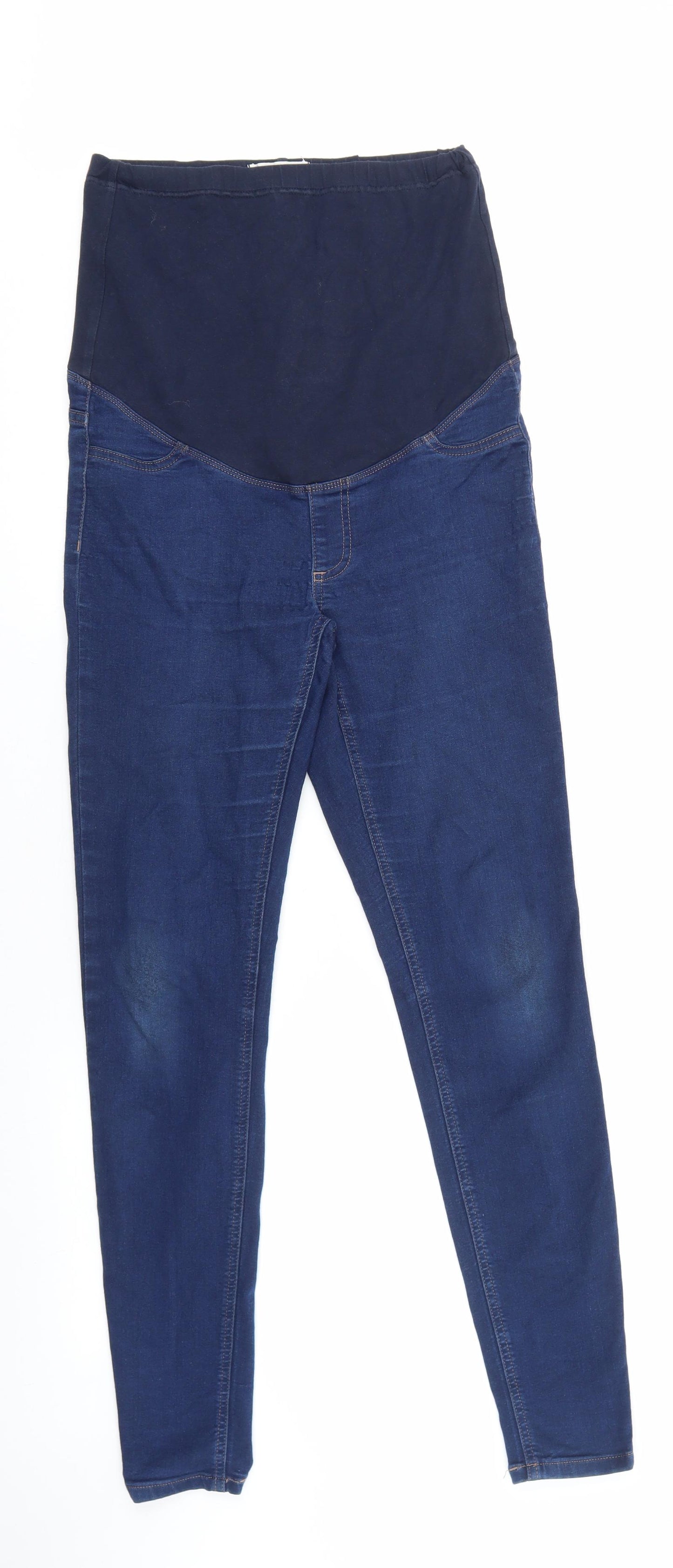 Marks and Spencer Womens Blue Cotton Skinny Jeans Size 12 L29 in Regular