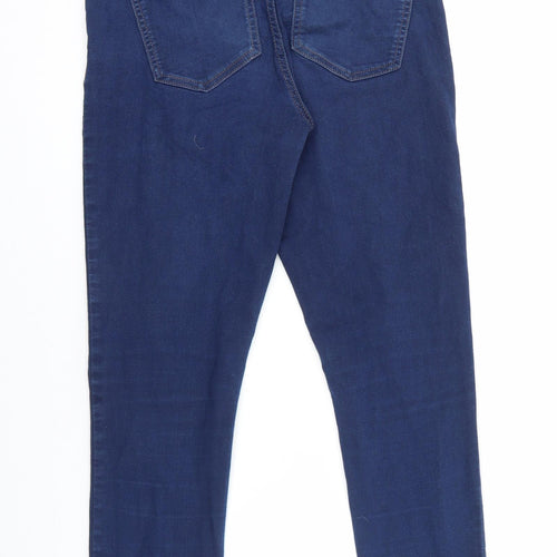 Marks and Spencer Womens Blue Cotton Skinny Jeans Size 12 L29 in Regular