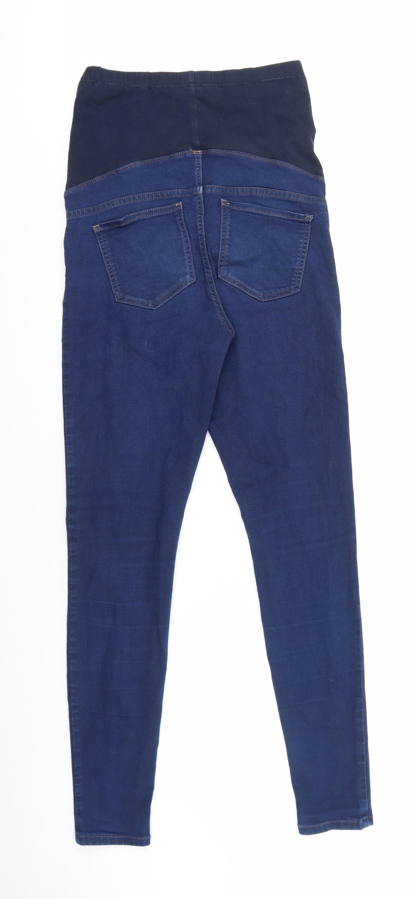 Marks and Spencer Womens Blue Cotton Skinny Jeans Size 12 L29 in Regular