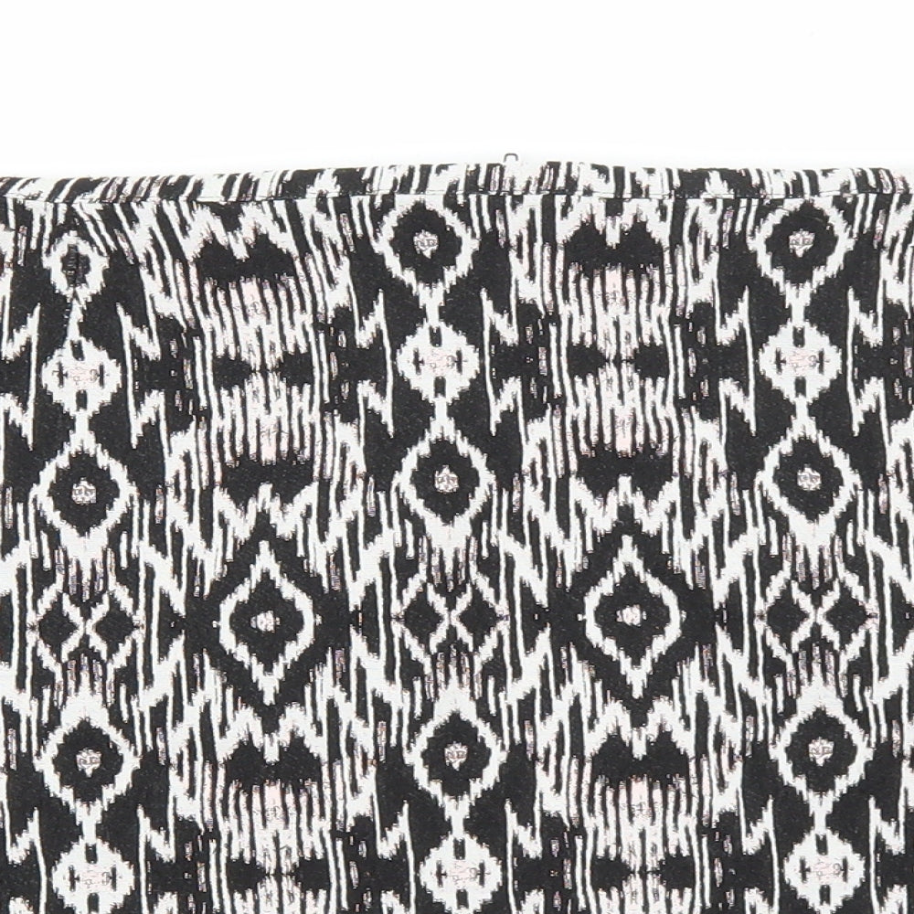 New Look Womens Multicoloured Geometric Polyester Mini Skirt Size 16 Zip