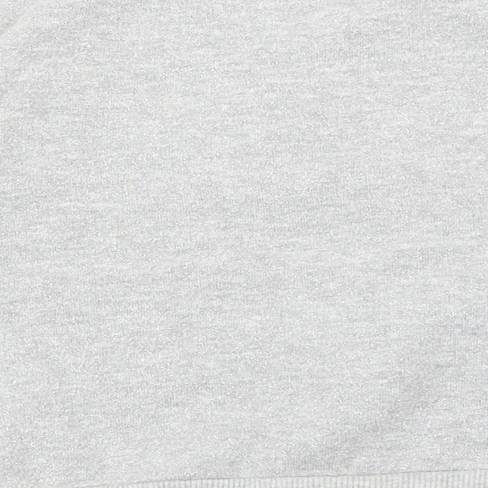 Preworn Girls Grey Polyester Pullover Sweatshirt Size 4-5 Years Pullover