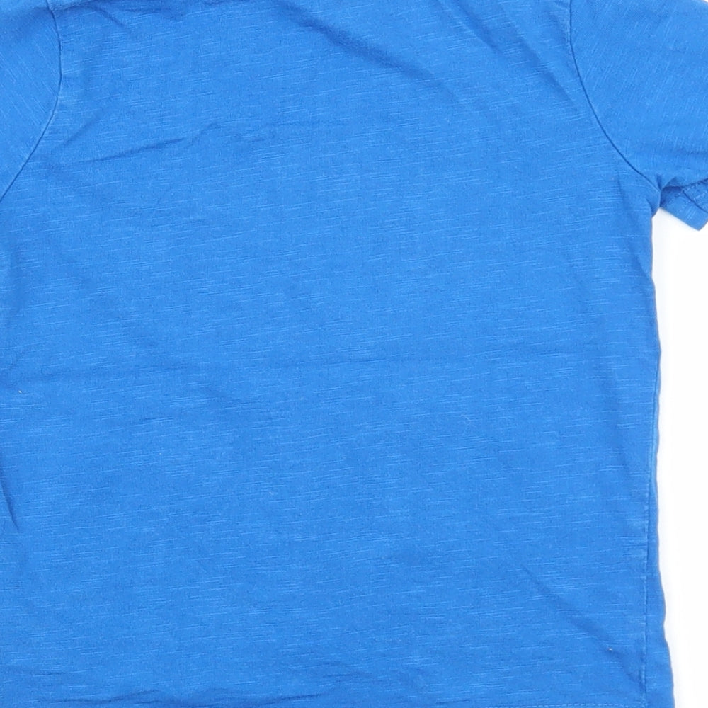 Disney Boys Blue 100% Cotton Basic T-Shirt Size 4-5 Years Round Neck Pullover - Toy Story Rex