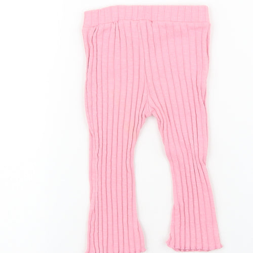 Zara Baby Pink Cotton Jogger Trousers Size 9-12 Months Pullover