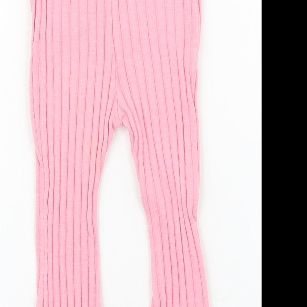 Zara Baby Pink Cotton Jogger Trousers Size 9-12 Months Pullover