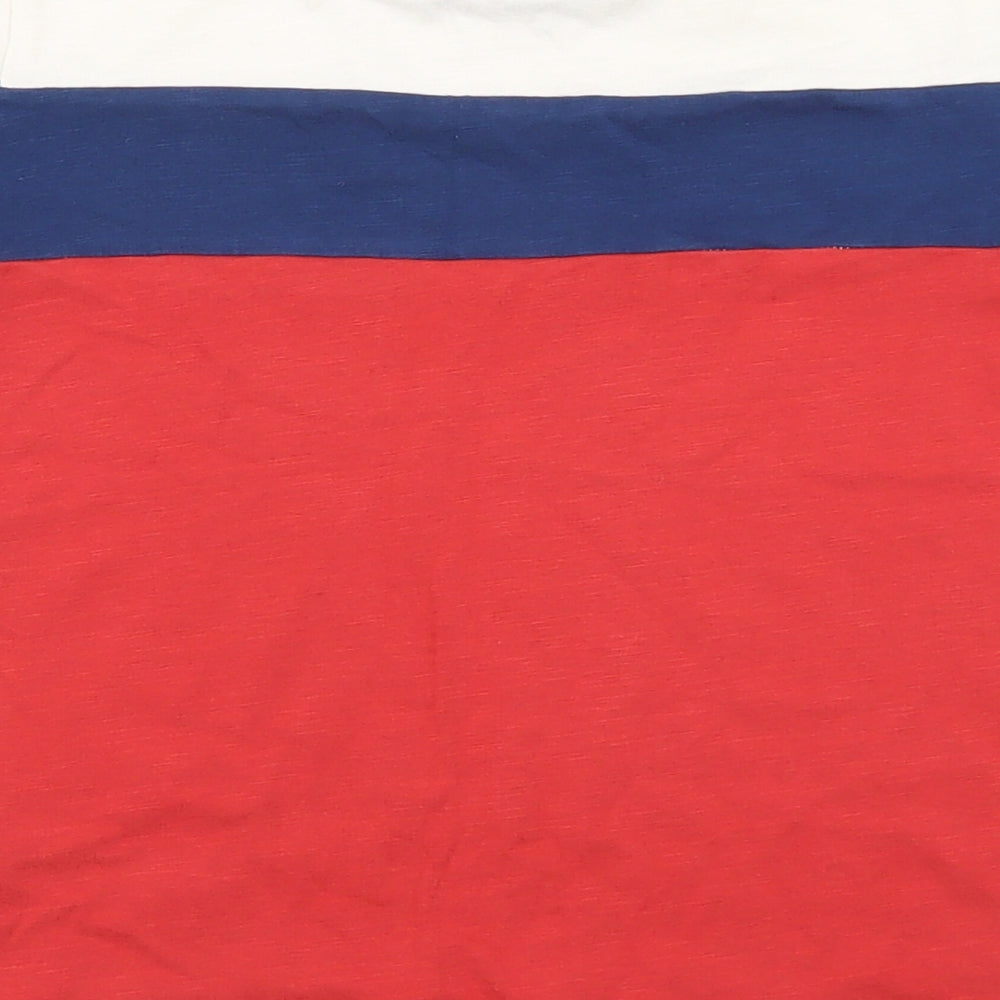 NEXT Boys Multicoloured Colourblock 100% Cotton Pullover T-Shirt Size 3-4 Years Crew Neck Pullover
