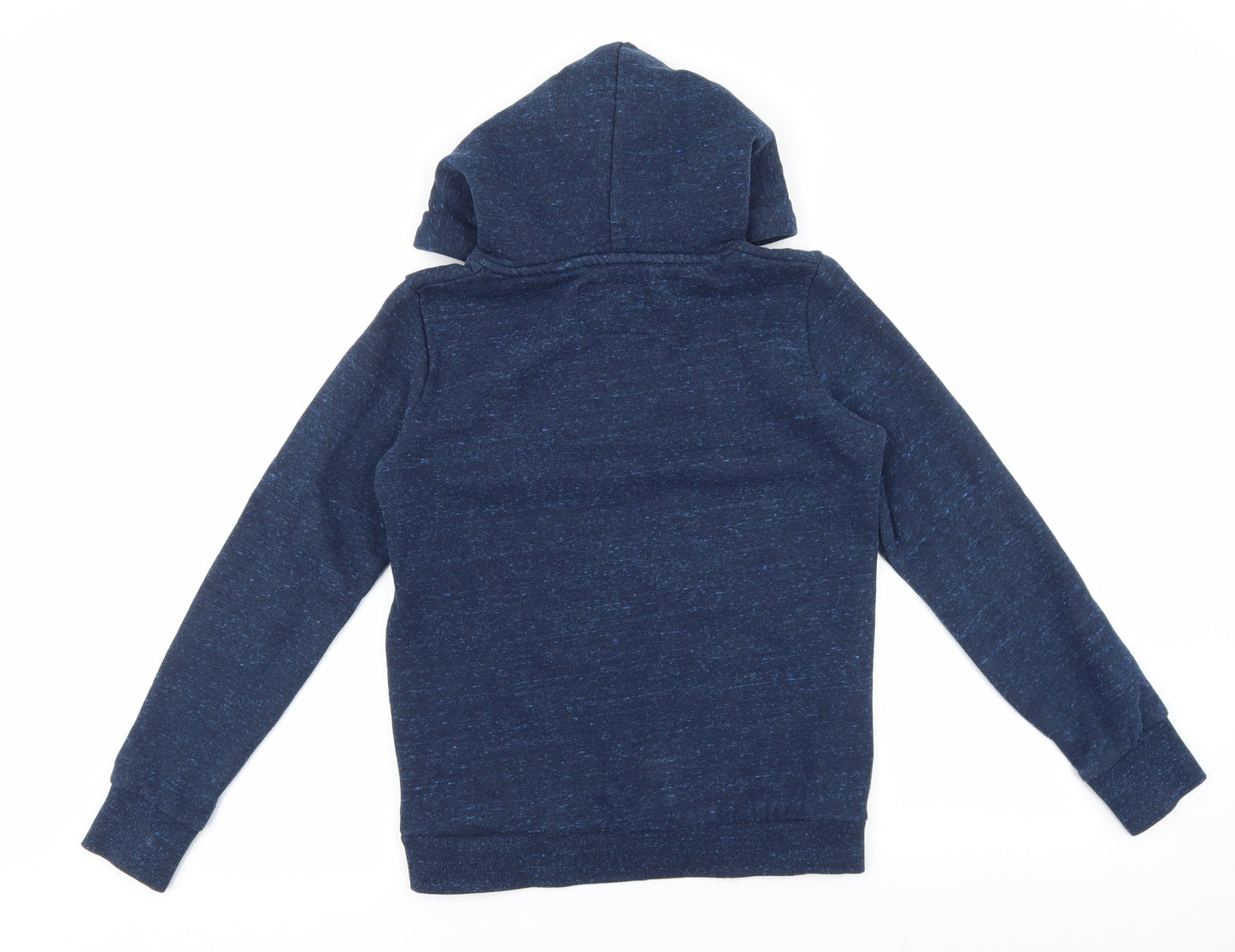 Superdry Womens Blue Cotton Pullover Hoodie Size 10 Pullover