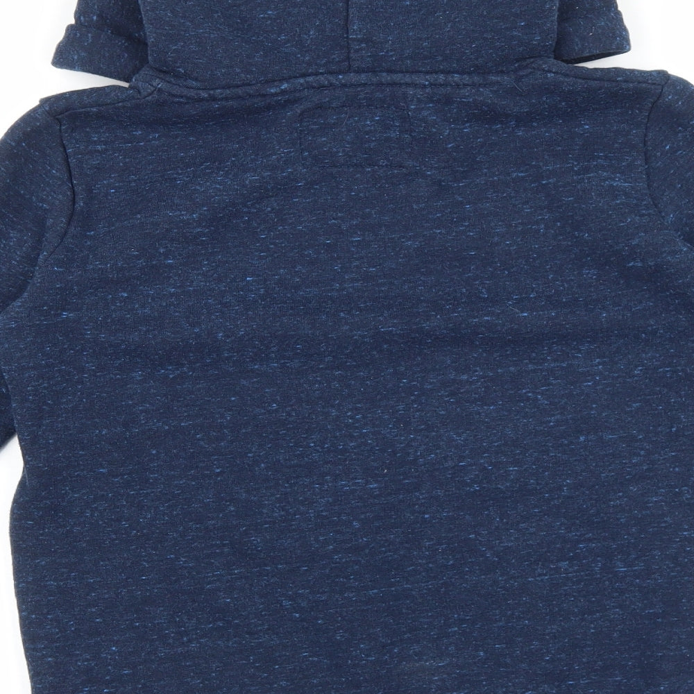 Superdry Womens Blue Cotton Pullover Hoodie Size 10 Pullover