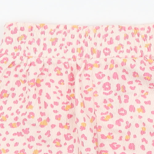 George Girls Multicoloured Animal Print Cotton Bermuda Shorts Size 4-5 Years Regular - Leopard Pattern