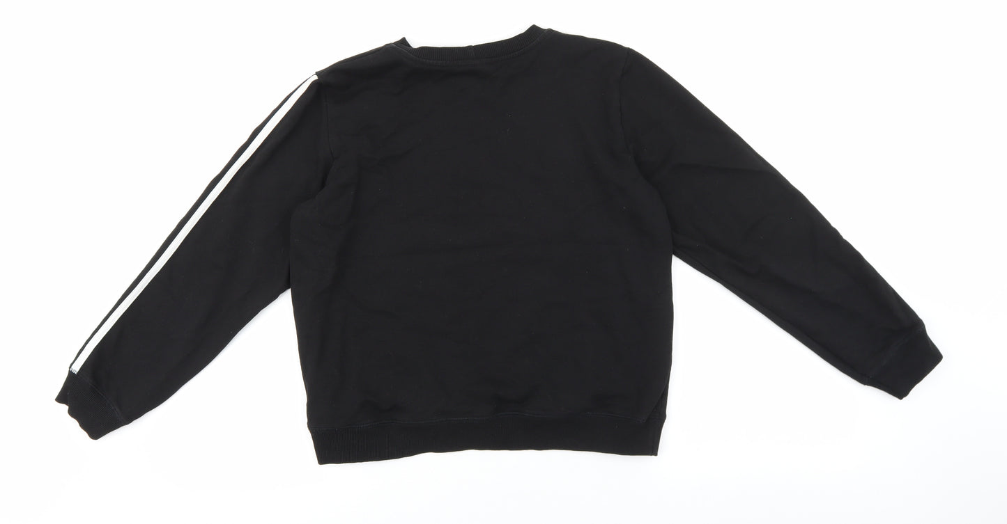 ASOS Womens Black Cotton Pullover Sweatshirt Size 10 Pullover