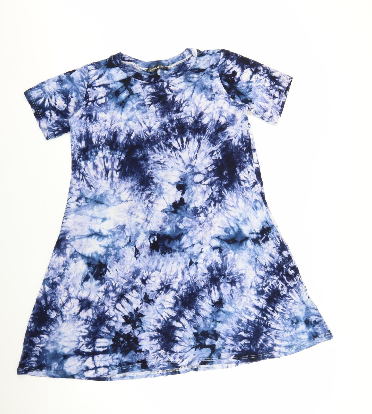 Zero City Womens Multicoloured Cotton T-Shirt Dress Size XL Crew Neck Pullover - Tie-Dye