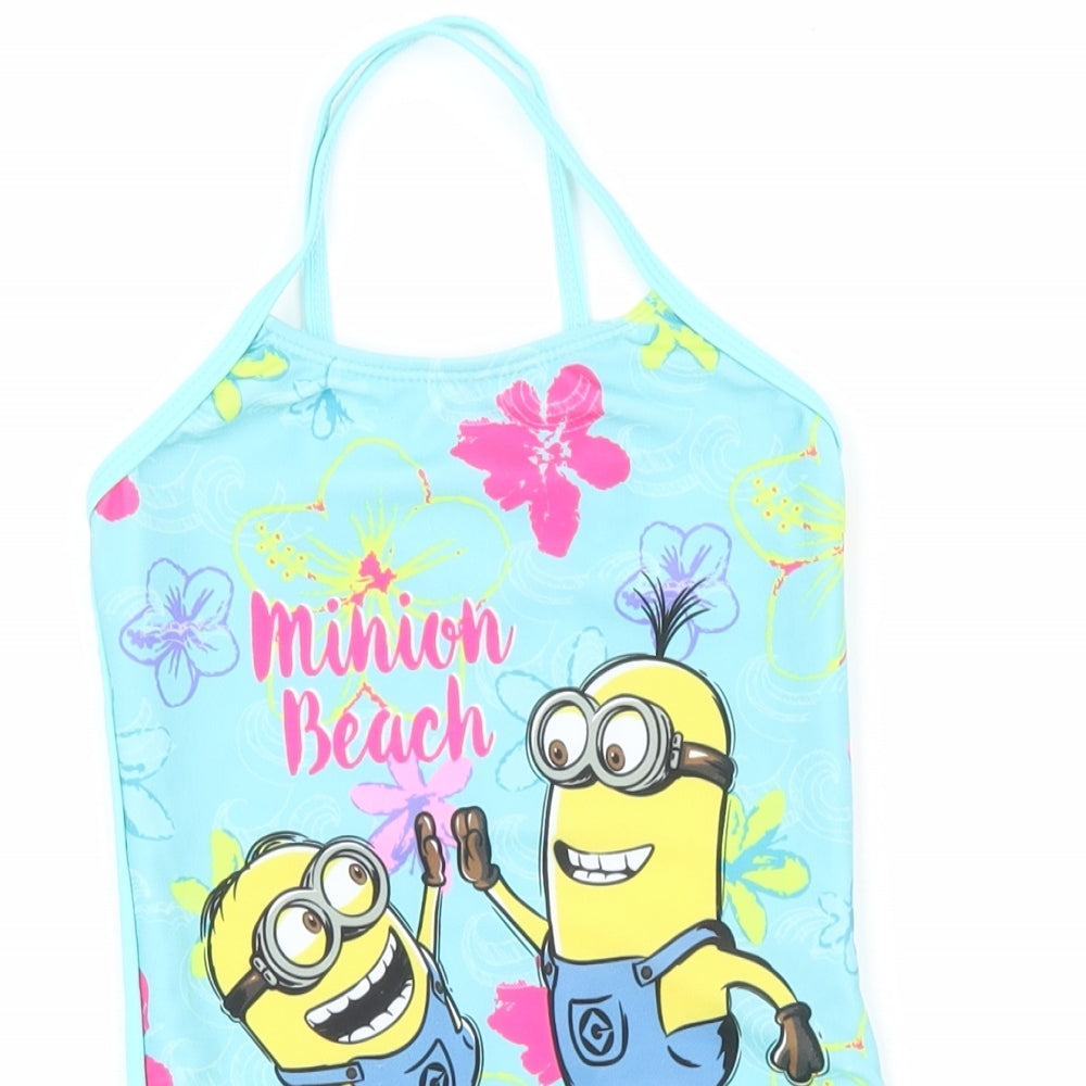 Despicable Me Girls Multicoloured Polyester Playsuit One-Piece Size 6 Years Pullover - Swimwear