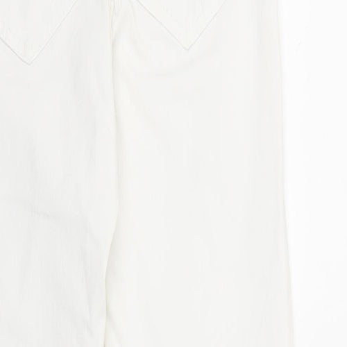 Zara Womens White Polyester Skinny Jeans Size 6 L27 in Regular Zip