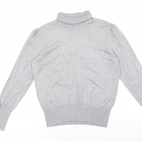 Wallis Womens Grey Roll Neck Viscose Pullover Jumper Size 12
