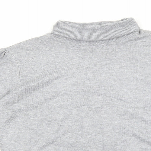 Wallis Womens Grey Roll Neck Viscose Pullover Jumper Size 12