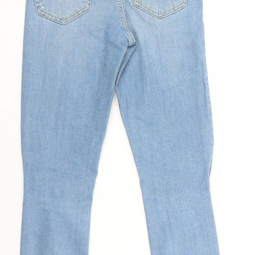 Topshop Womens Blue Cotton Skinny Jeans Size 25 in L28 in Regular Zip
