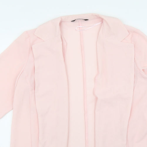 Select Womens Pink V-Neck Polyester Cardigan Jumper Size 10
