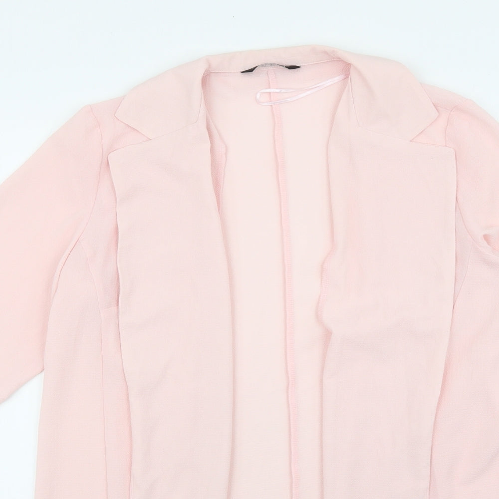 Select Womens Pink V-Neck Polyester Cardigan Jumper Size 10