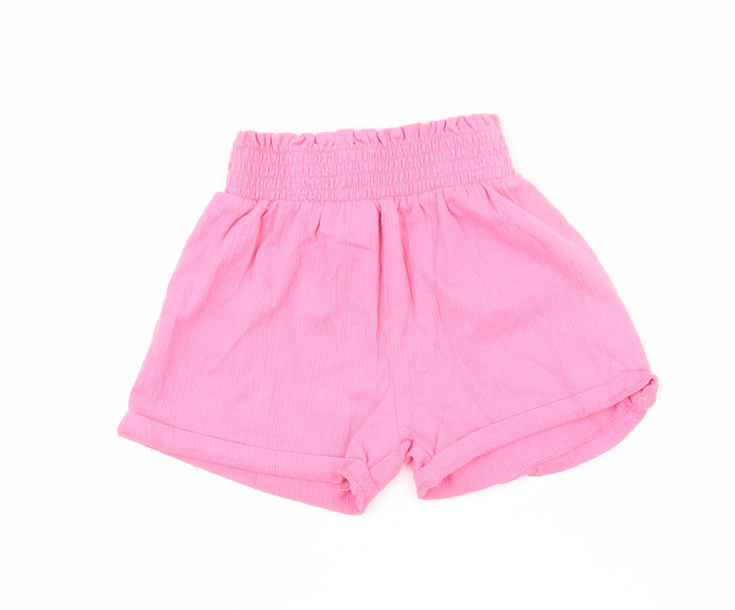 George Girls Pink Cotton Bermuda Shorts Size 4-5 Years Regular