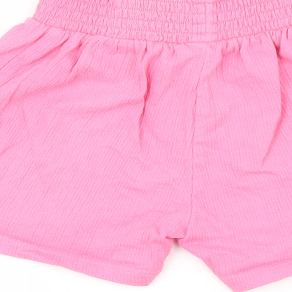 George Girls Pink Cotton Bermuda Shorts Size 4-5 Years Regular