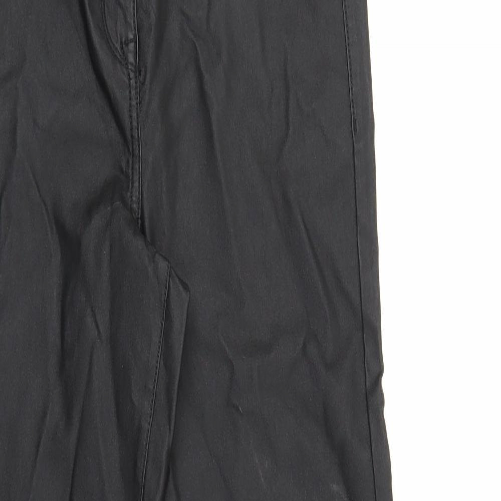 Papaya Womens Black Polyester Flared Jeans Size 12 L30 in Regular Zip