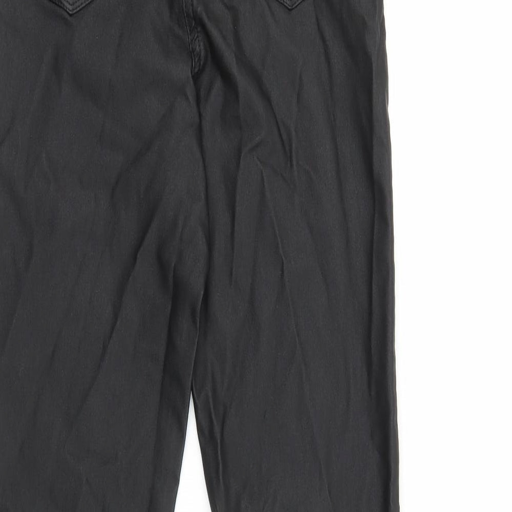 Papaya Womens Black Polyester Flared Jeans Size 12 L30 in Regular Zip