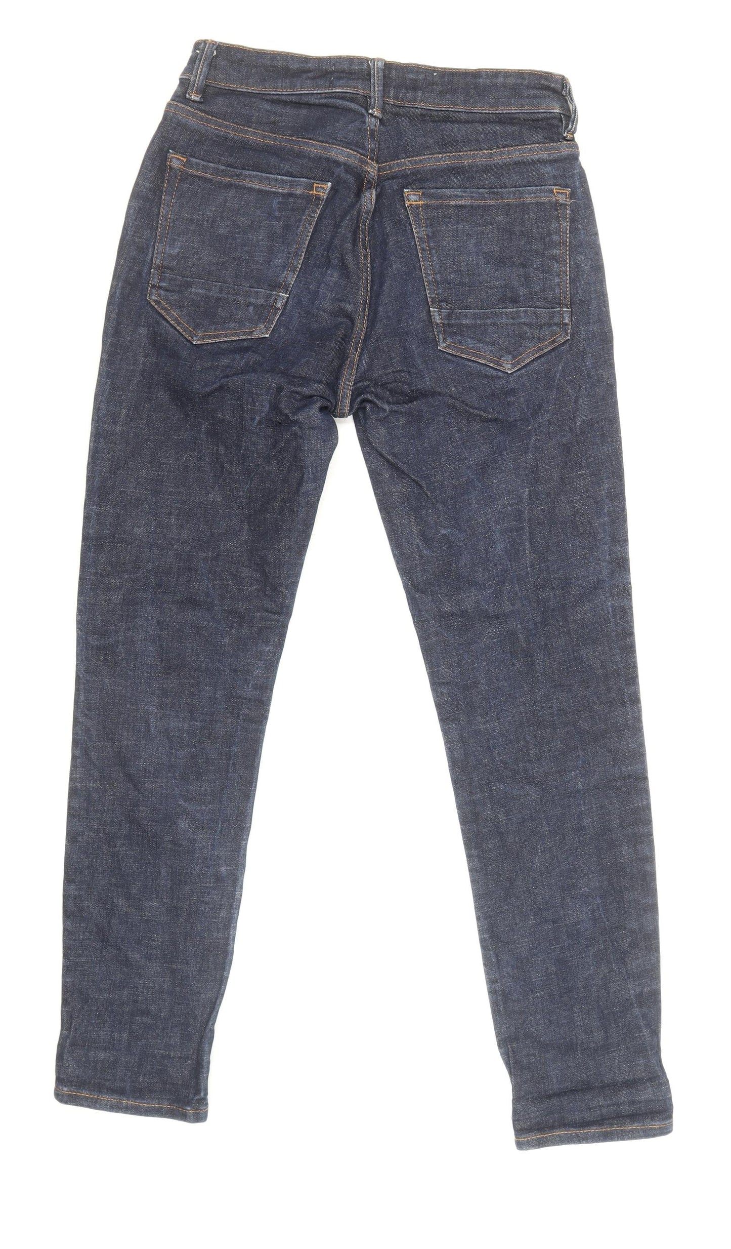 Burton Mens Blue Cotton Skinny Jeans Size 28 in L28 in Regular Zip
