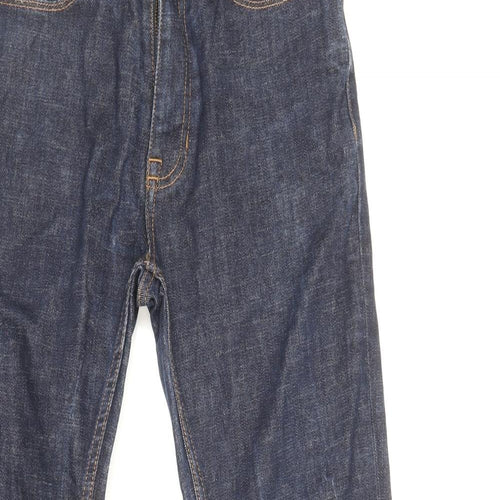 Burton Mens Blue Cotton Skinny Jeans Size 28 in L28 in Regular Zip