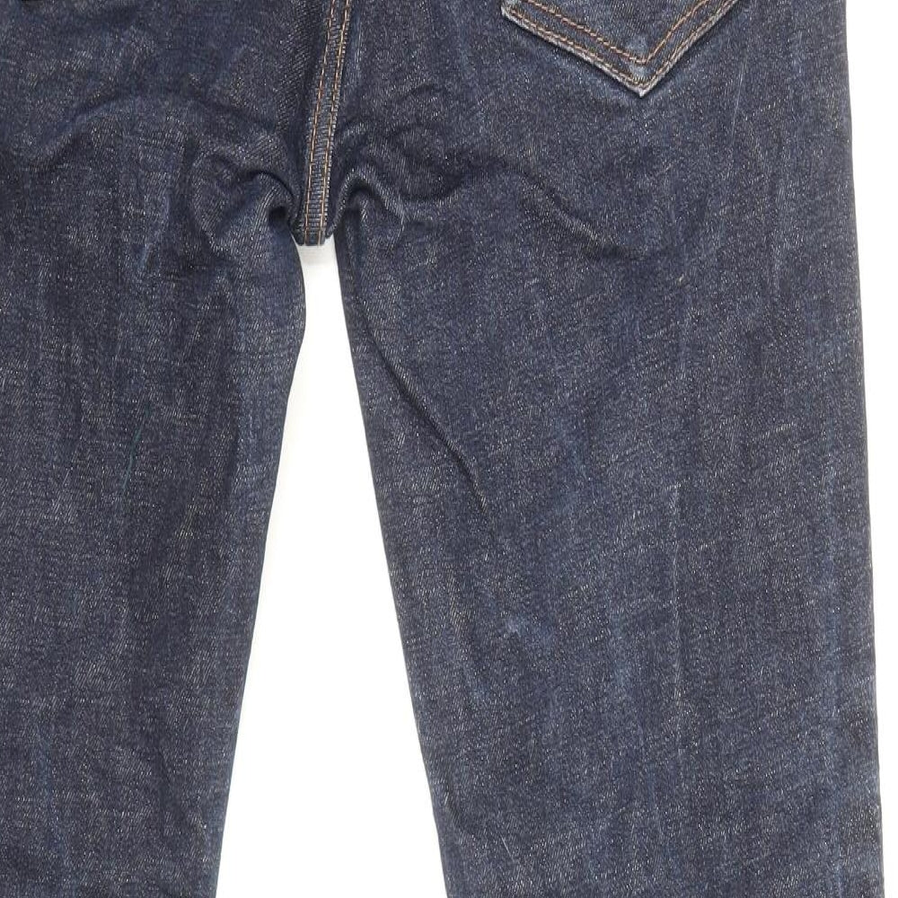 Burton Mens Blue Cotton Skinny Jeans Size 28 in L28 in Regular Zip