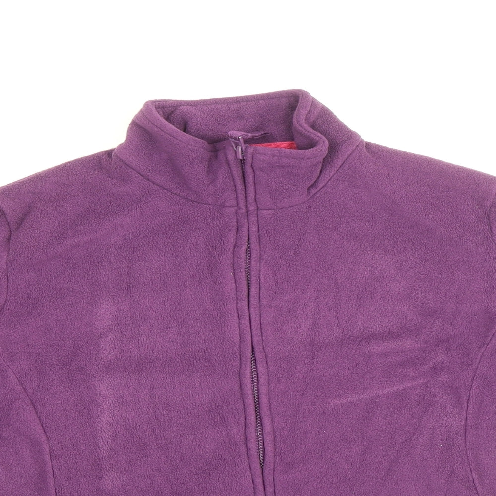 Marks and Spencer Womens Purple Jacket Size 8 Zip