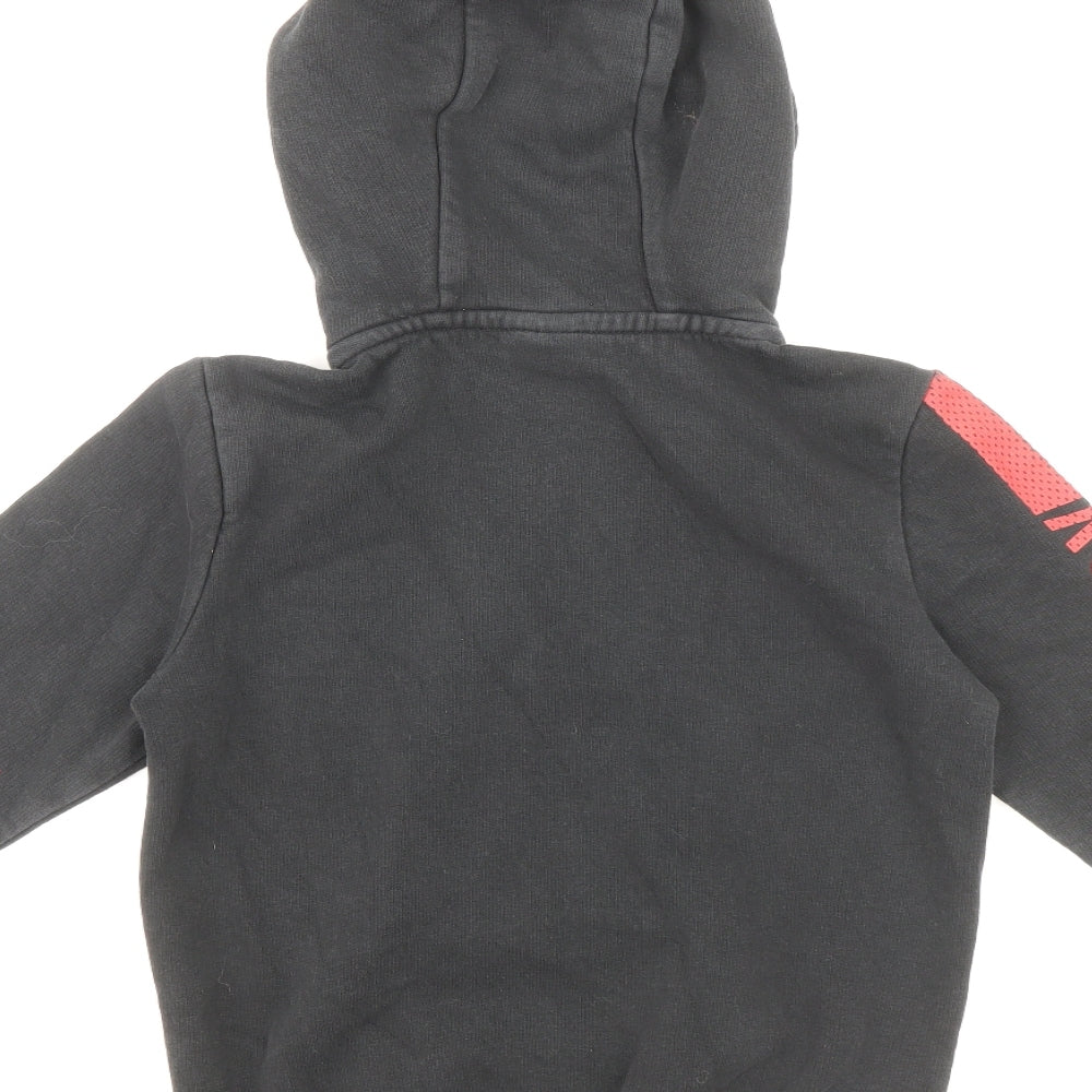 F&F Boys Black Cotton Pullover Hoodie Size 7-8 Years Zip