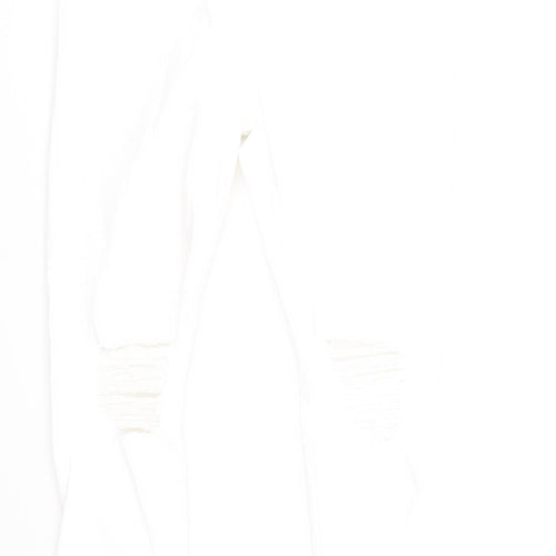 Topshop Womens White Cotton Skinny Jeans Size 30 L30 in Regular Zip