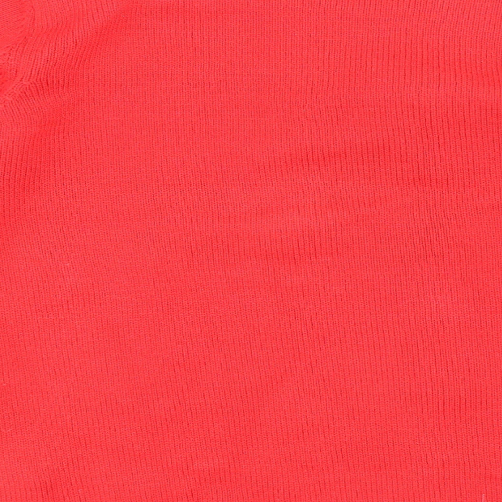 F&F Boys Red Crew Neck Acrylic Pullover Jumper Size 13-14 Years Pullover - Christmas Snowman