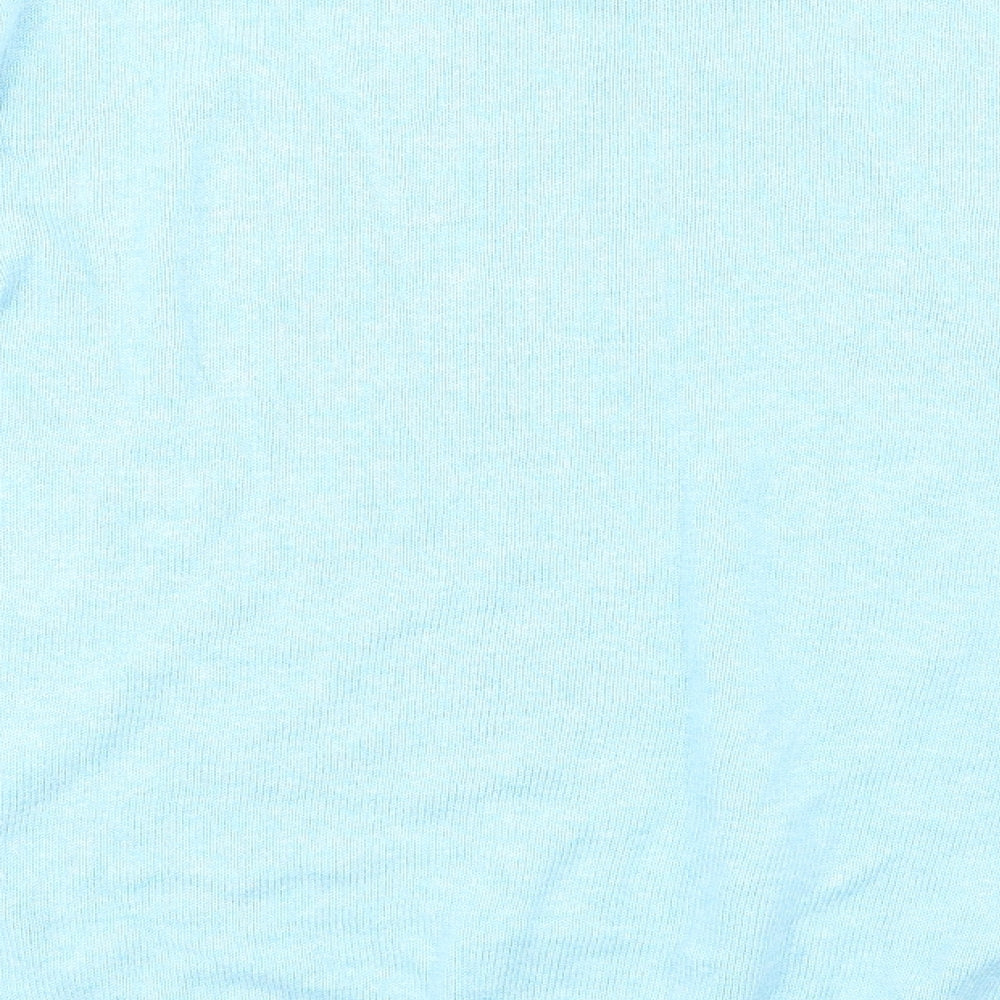 Marks and Spencer Mens Blue Round Neck Cotton Pullover Jumper Size L