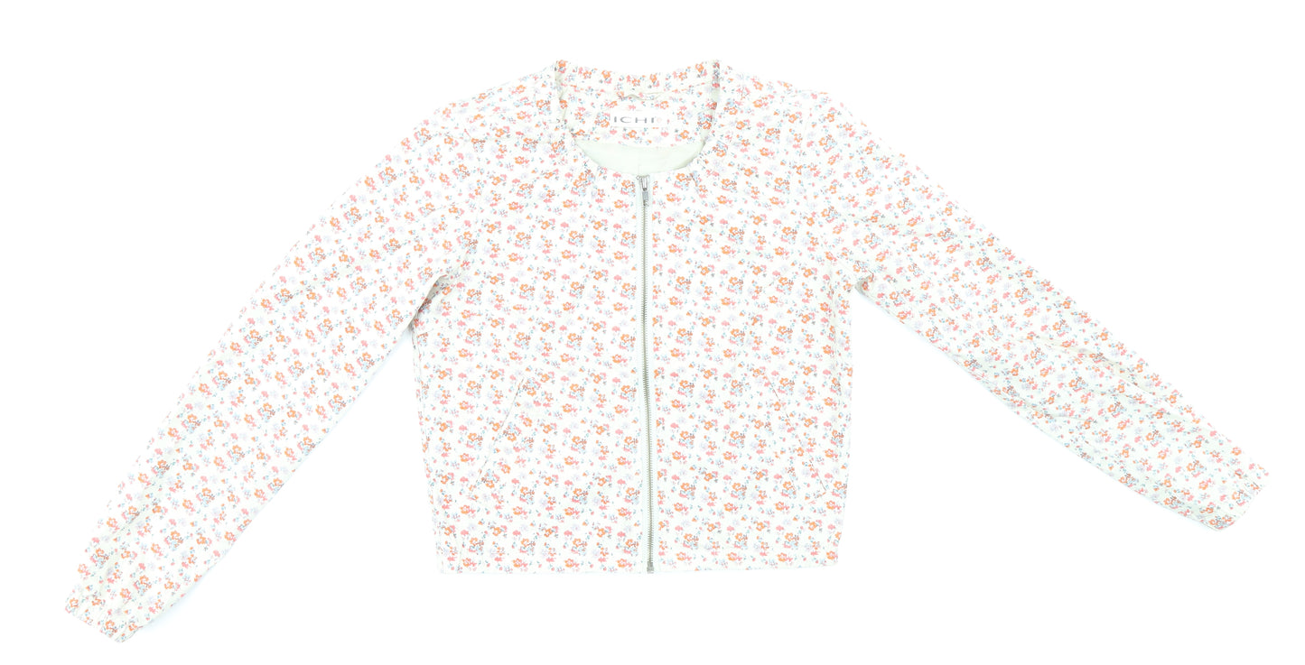 ICHI Womens Multicoloured Floral Jacket Size XS Zip