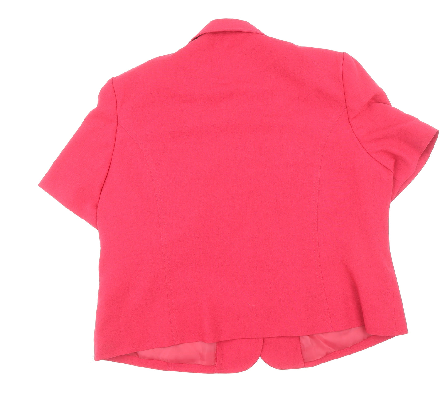 EWM Womens Red Polyester Jacket Suit Jacket Size 20