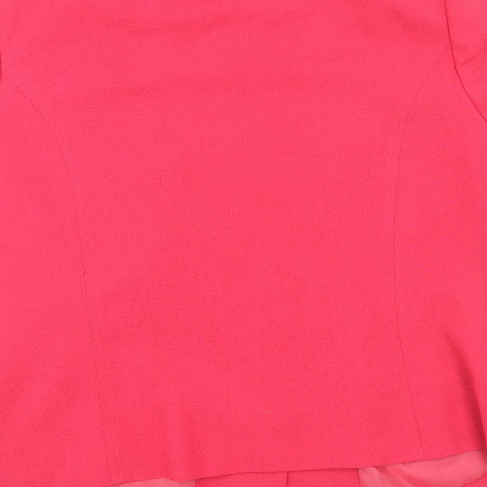 EWM Womens Red Polyester Jacket Suit Jacket Size 20