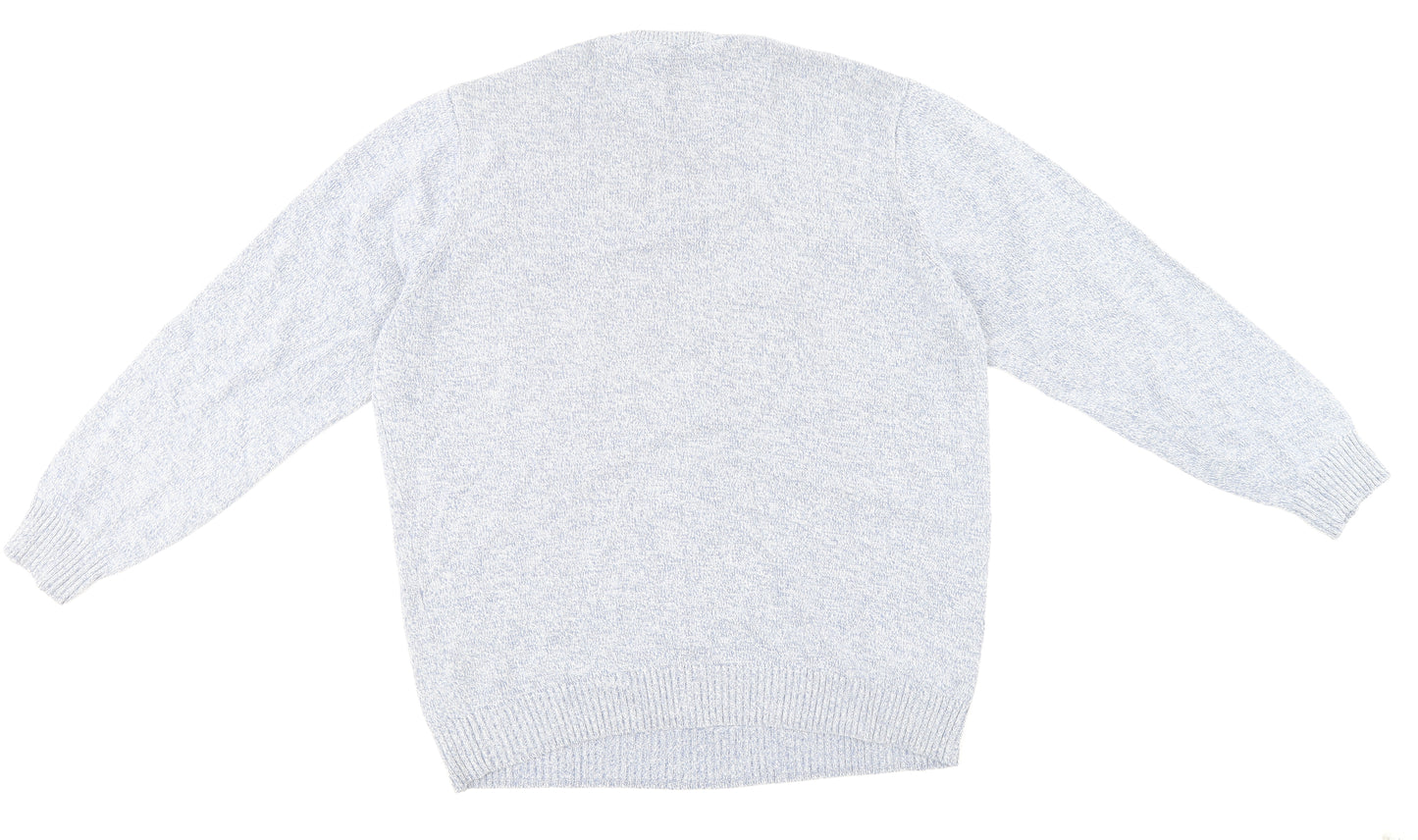Maine Mens Blue Round Neck Cotton Pullover Jumper Size L