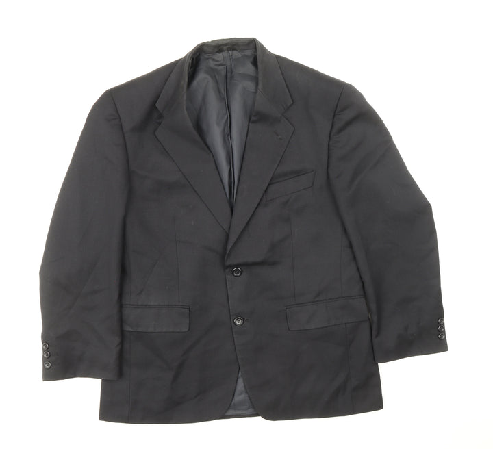 Burton Mens Blue Polyester Jacket Suit Jacket Size 40