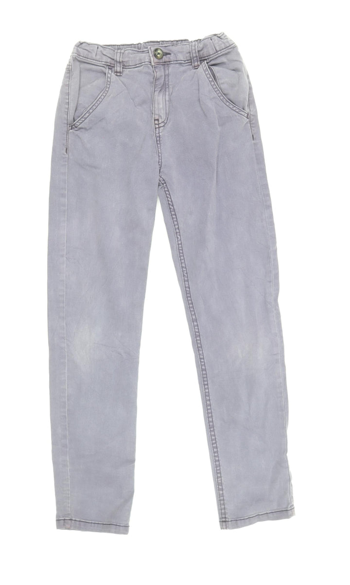 TU Girls Pink Cotton Straight Jeans Size 9 Months L24 in Regular Zip