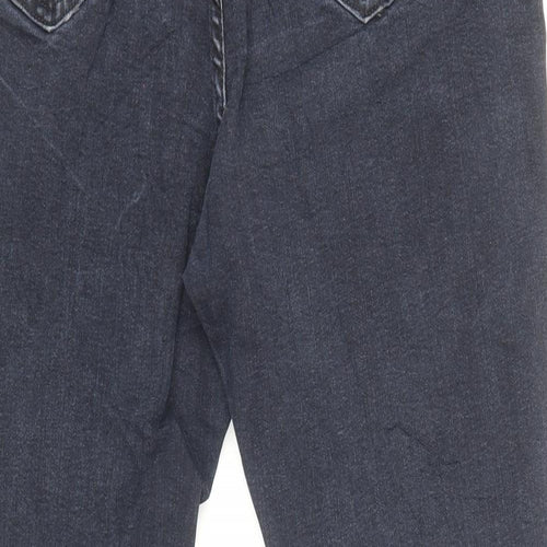 New Look Womens Blue Cotton Skinny Jeans Size 18 L25 in Regular Zip