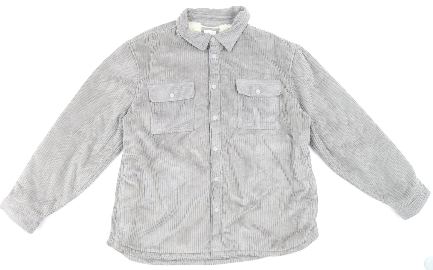 Marks and Spencer Mens Grey Jacket Size 2XL Snap