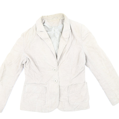 Topshop Womens Beige Jacket Blazer Size 14 Button